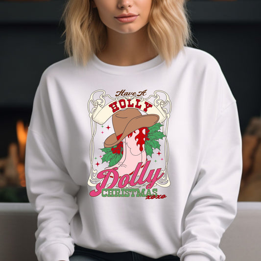 Holly Dolly Christmas Crewneck